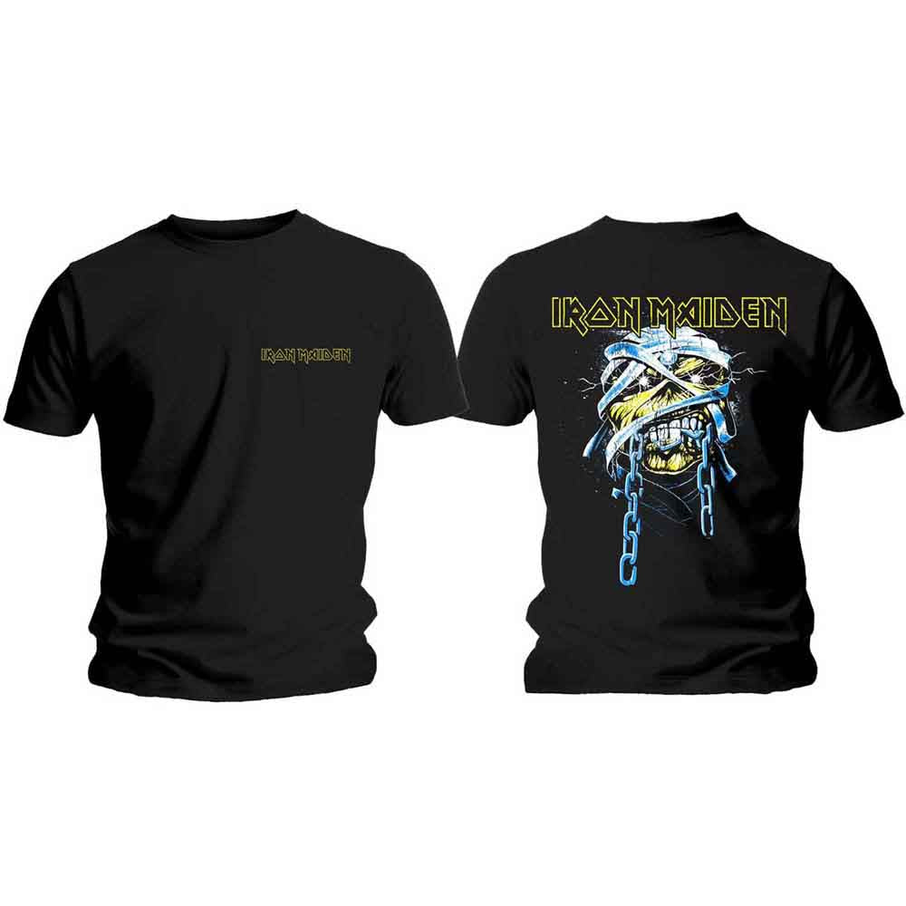Iron Maiden Powerslave Head & Logo Mens T Shirt