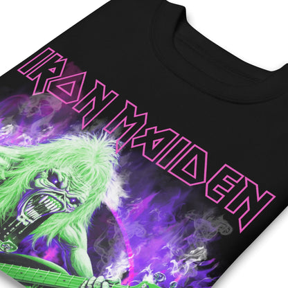 Iron Maiden - Purple Guitar Jumbo Print Crewneck Sweatshirt