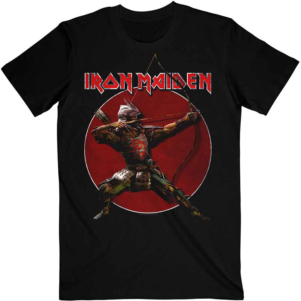 Iron Maiden Senjutsu Eddie Archer Red Circle Mens T Shirt