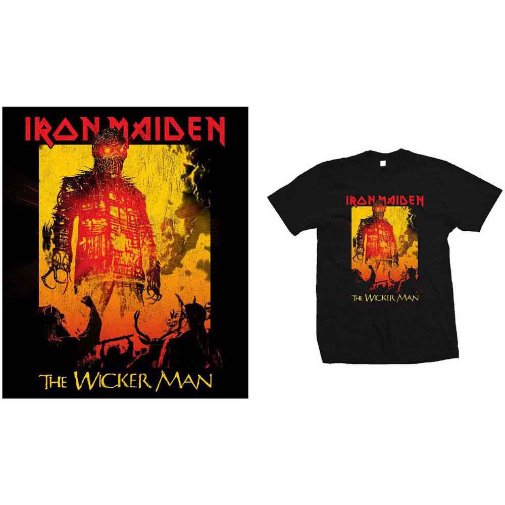 Iron Maiden The Wicker Man Fire Mens T Shirt