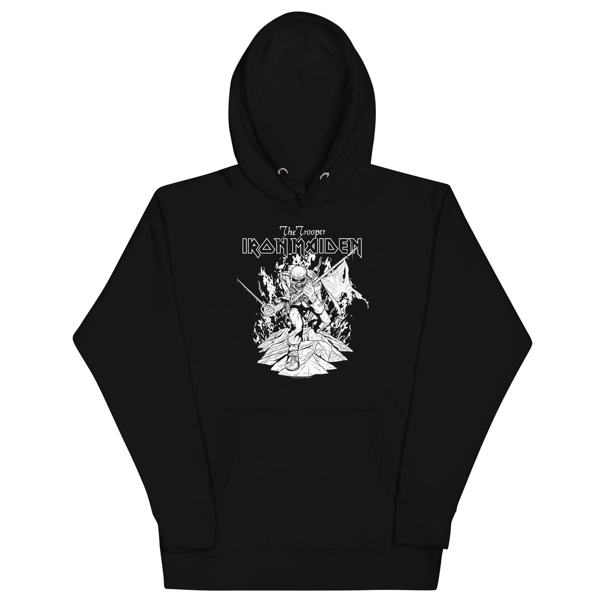 Iron Maiden - Trooper Black and White Classic Hoodie