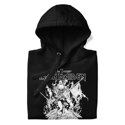 Iron Maiden - Trooper Black and White Classic Hoodie