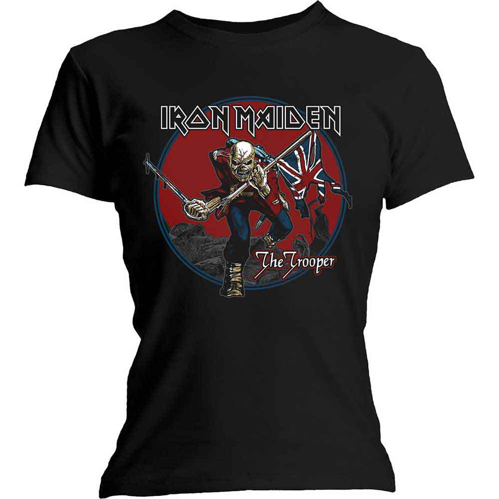 Iron Maiden Trooper Red Sky Womens T Shirt