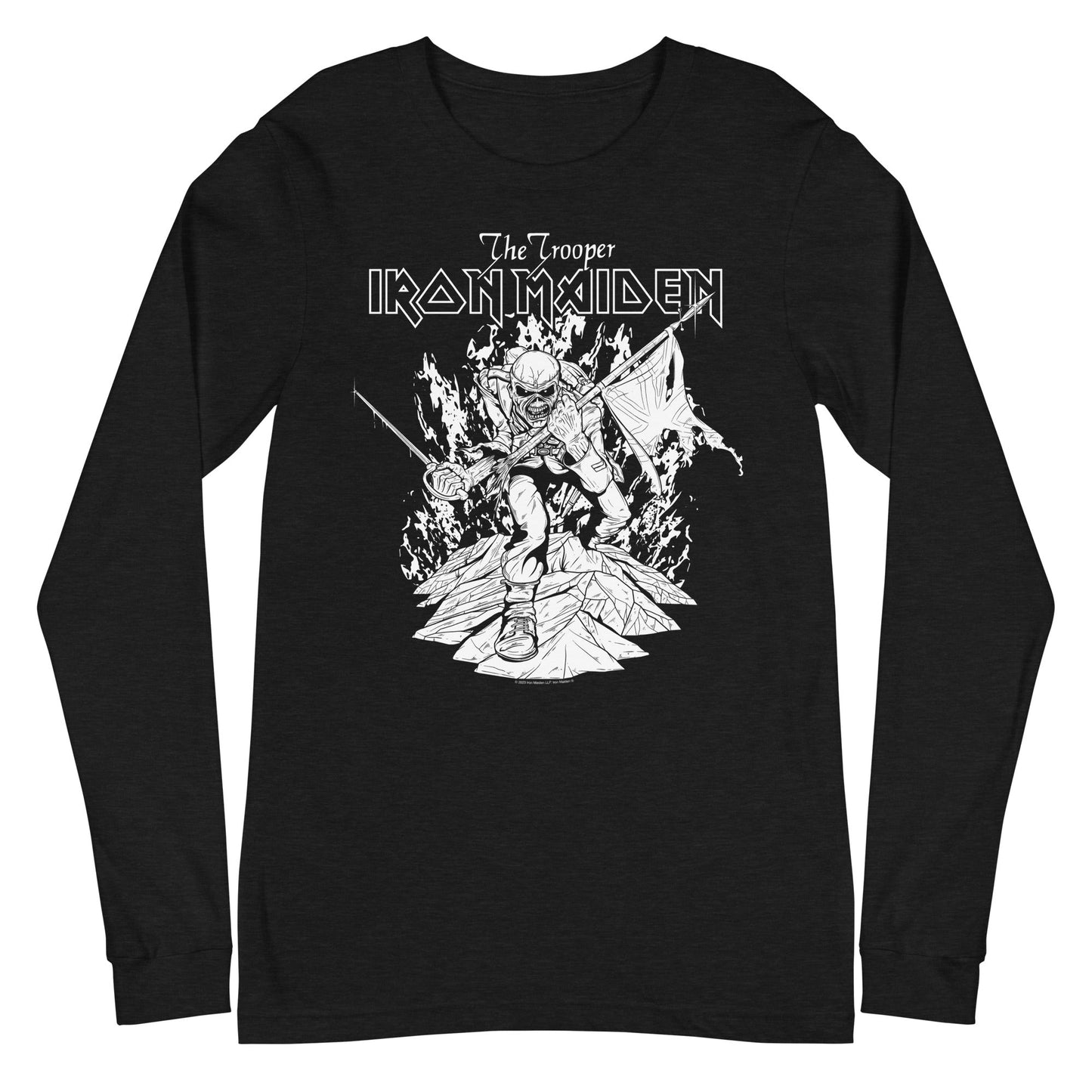 Iron Maiden - Trooper Black and White Long Sleeve Shirt