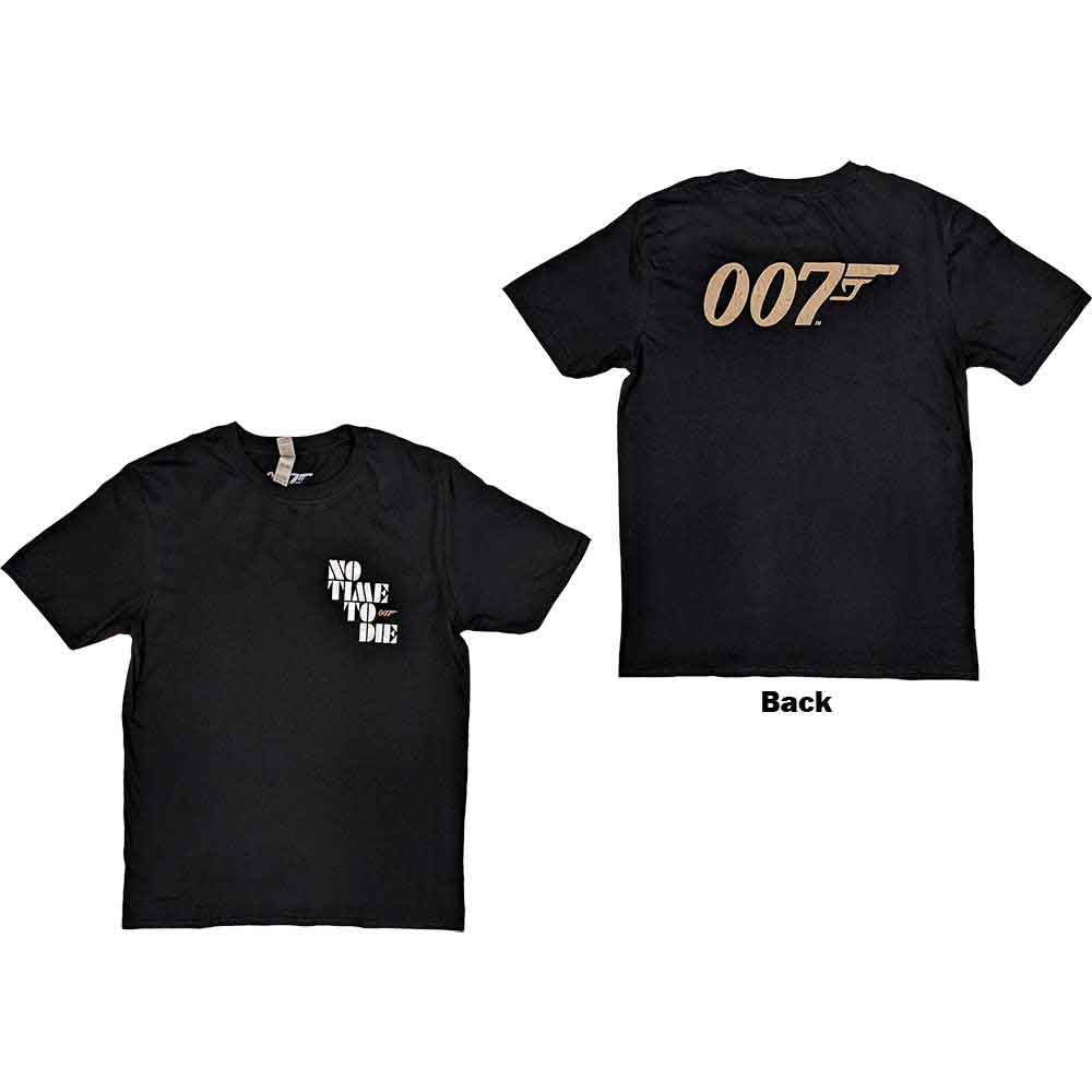 James Bond 007 No Time To Die & Logo Mens T Shirt