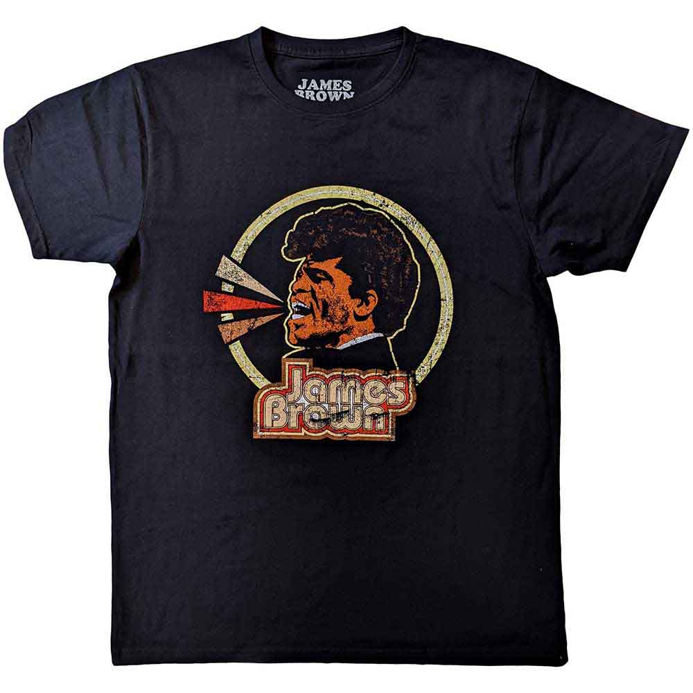 James Brown Circle & Logo Mens T Shirt