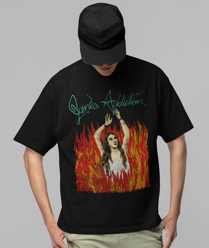 Jane's Addiction - Flames Jumbo Print T Shirt