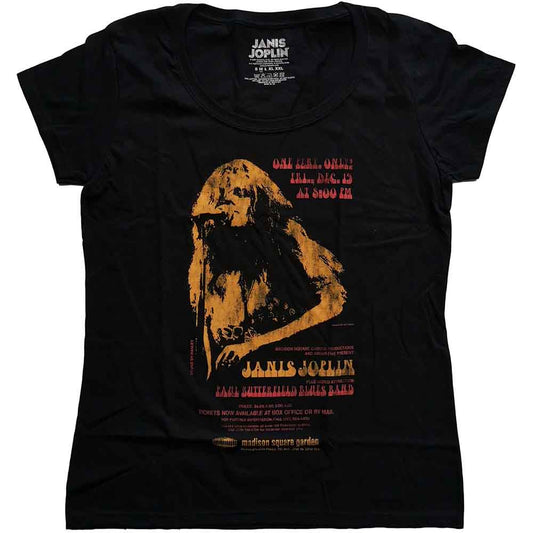 Janis Joplin Madison Square Garden Womens T Shirt