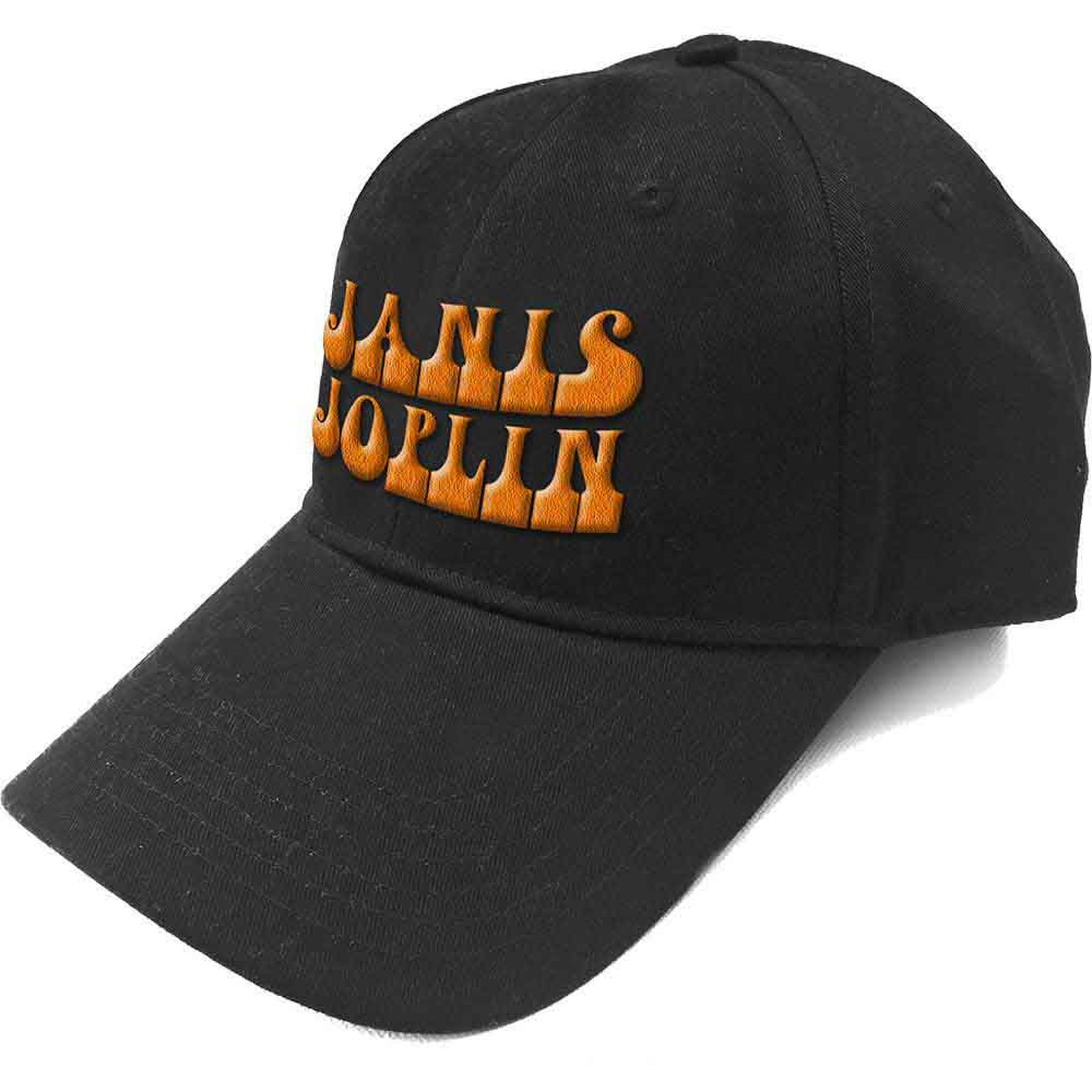 Janis Joplin Orange Logo Hat Black