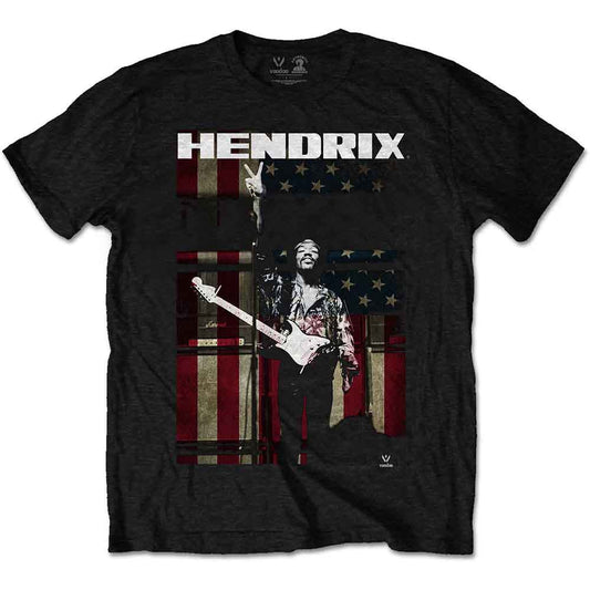 Jimi Hendrix Peace Flag Mens T Shirt