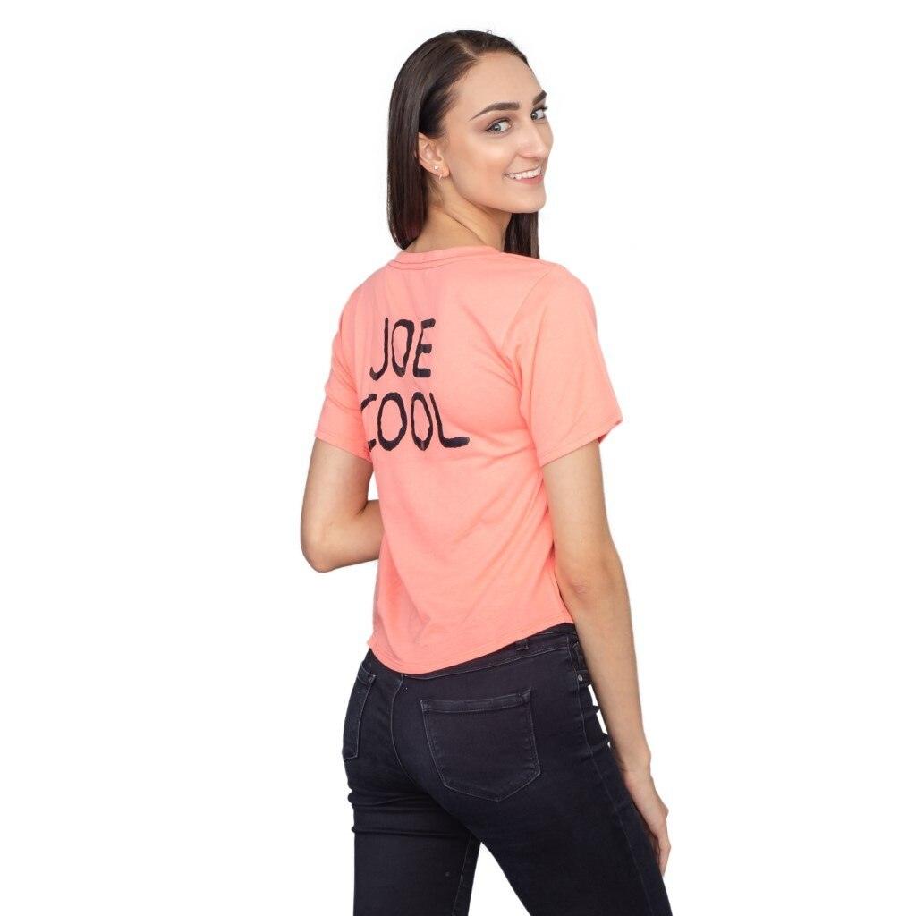 Joe Cool Snoopy Cropped Peach T Shirt