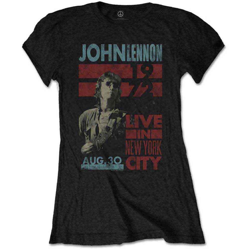 John Lennon Live in NYC Womens T Shirt