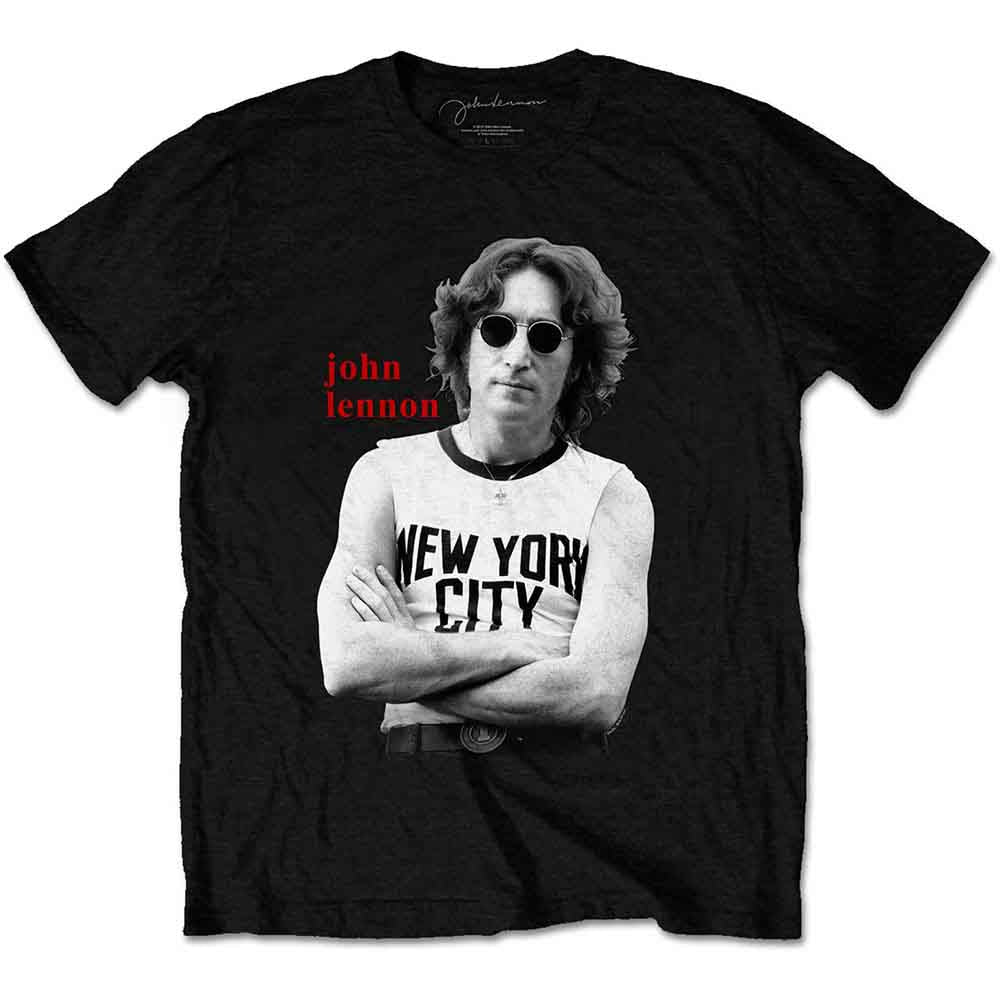 John Lennon New York City B&W Mens T Shirt