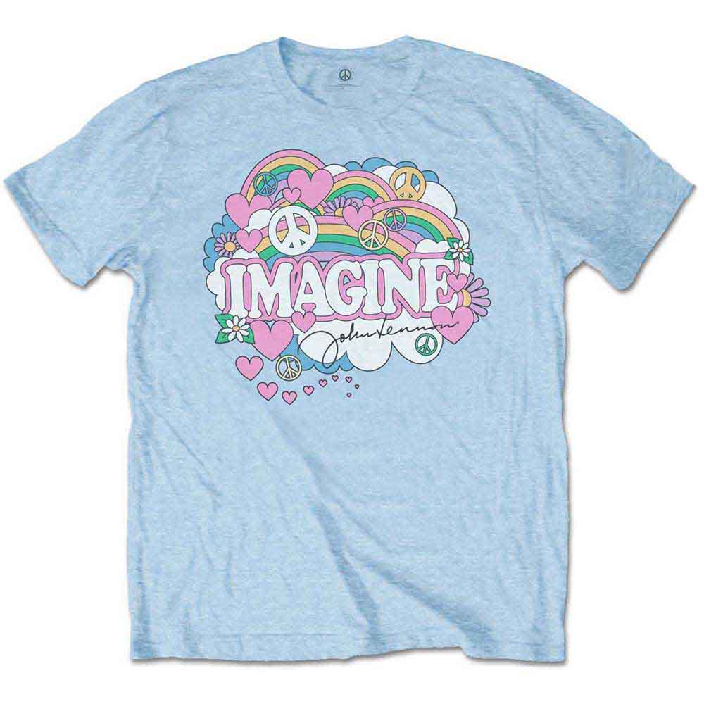 John Lennon Rainbows, Love & Peace Mens T Shirt