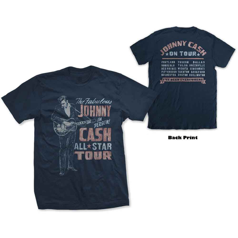 Johnny Cash All Star Tour Mens T Shirt