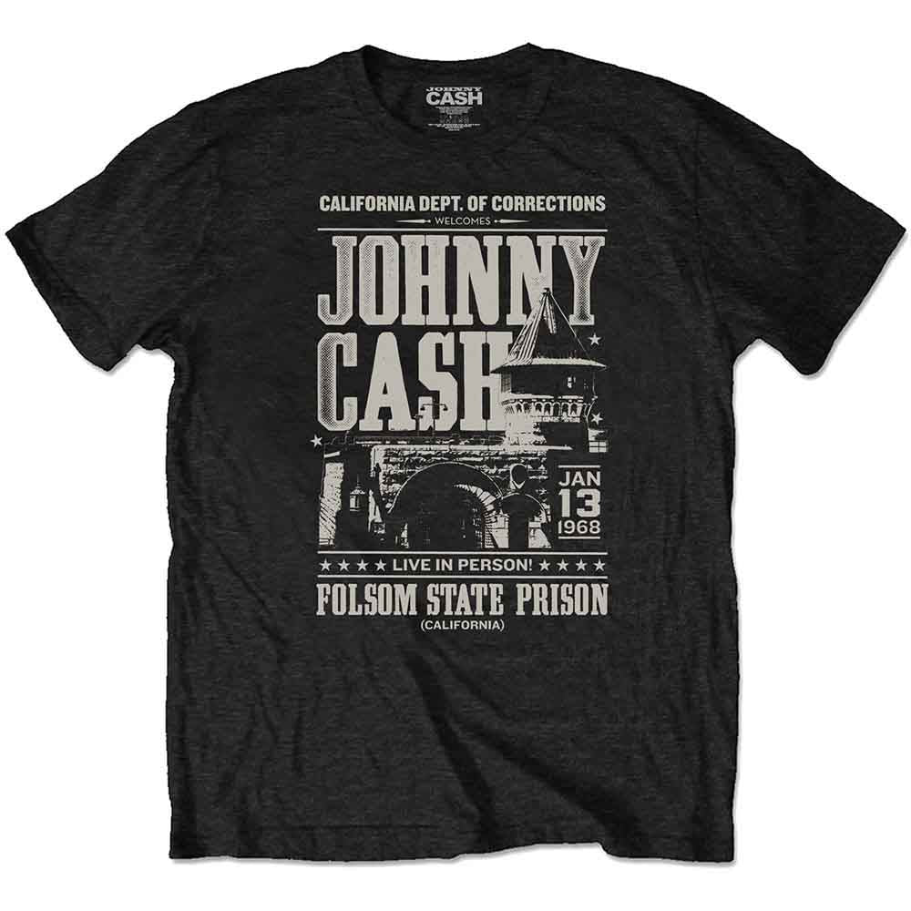 Johnny Cash Prison Poster Mens T Shirt