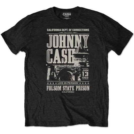 Johnny Cash Prison Poster Mens T Shirt