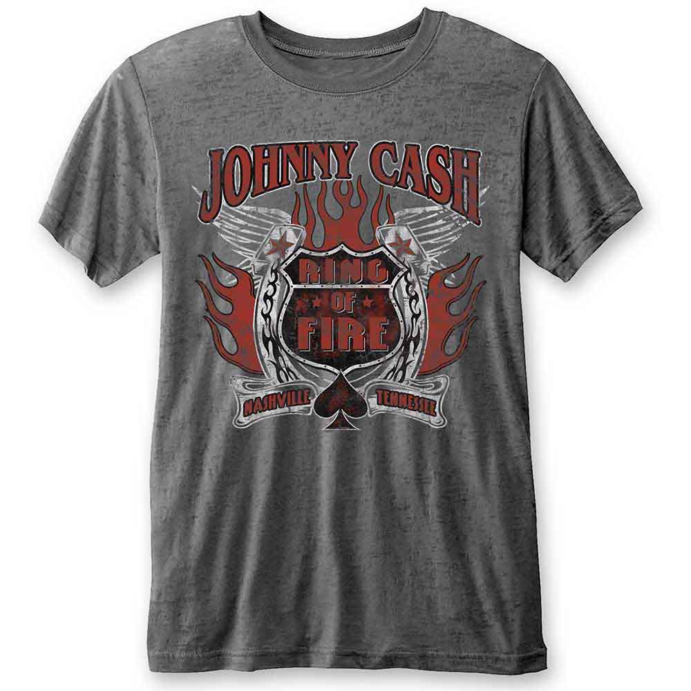 Johnny Cash Ring of Fire Mens T Shirt