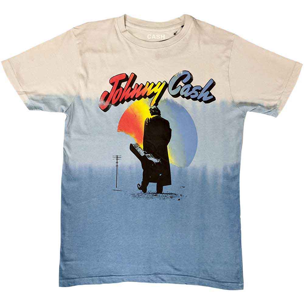 Johnny Cash Walking Guitar Mens T Shirt