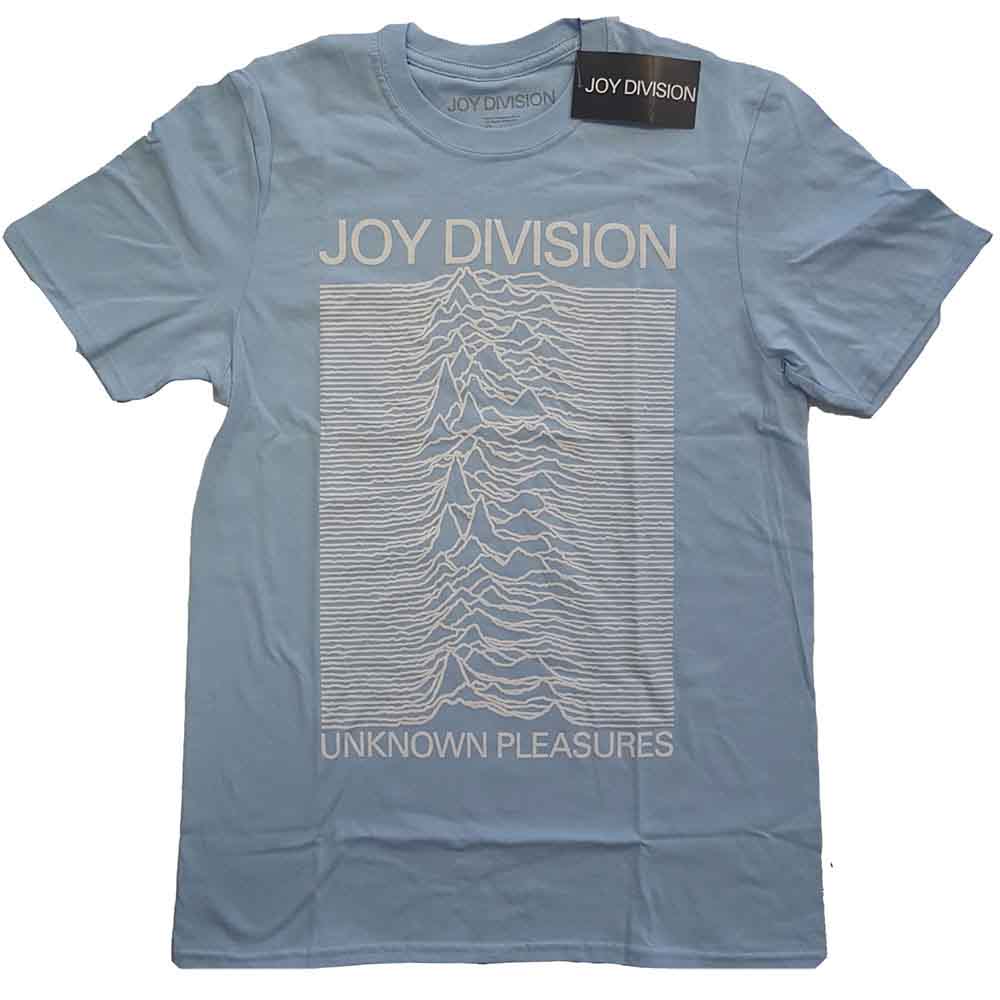 Joy Division Unknown Pleasures White On Blue Mens T Shirt