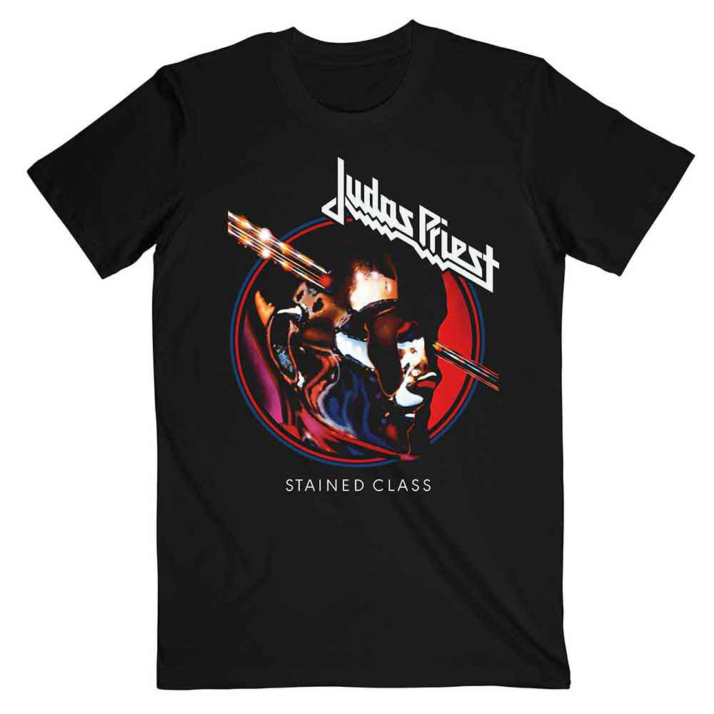 Judas Priest Stained Class Album Circle Mens T Shirt
