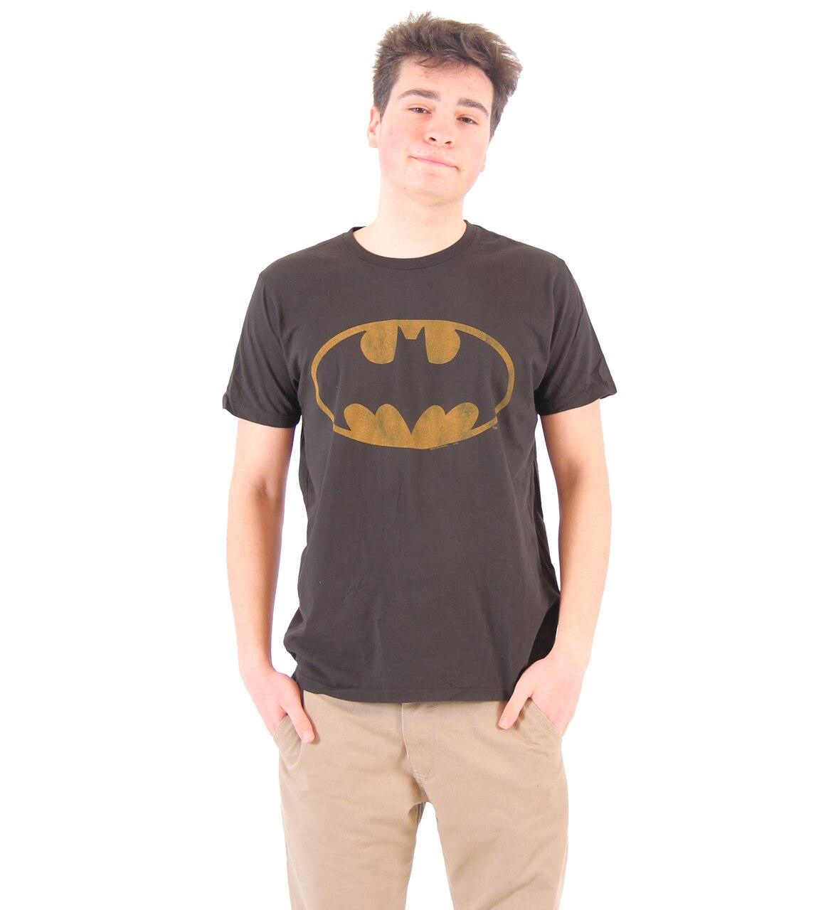 Junk Food Batman Distressed Logo T Shirt
