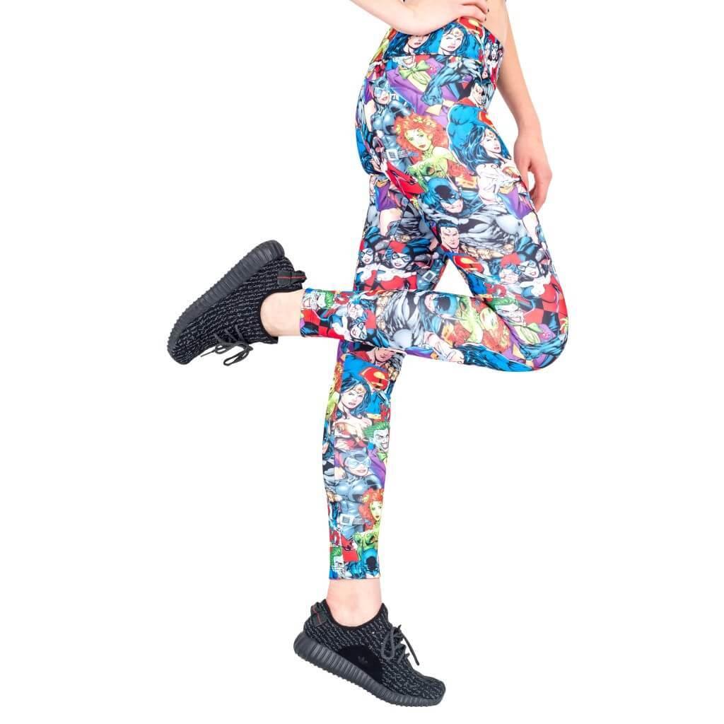 Justice League Mob Scene Leggings