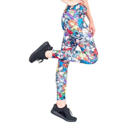 Justice League Mob Scene Leggings