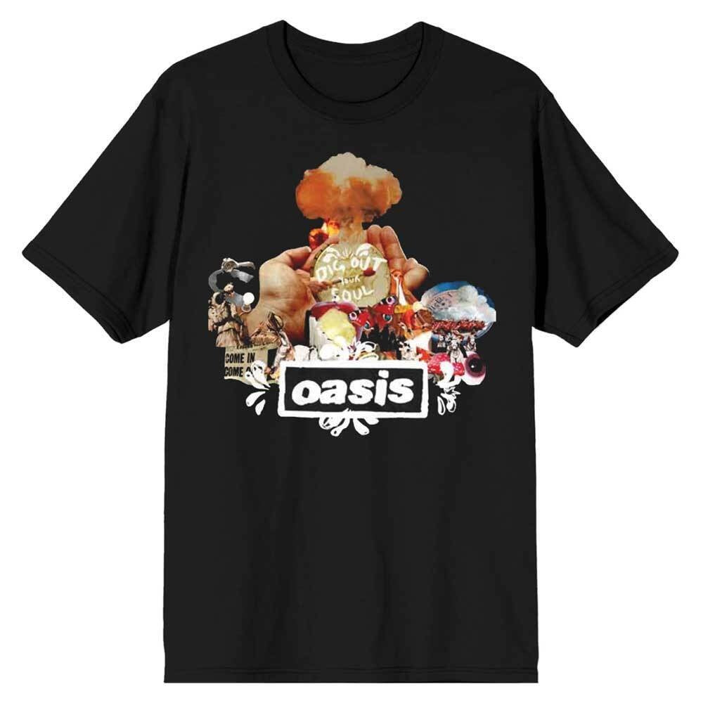 Oasis Atomic Dig Out Your Soul Licensed Mens T Shirt Black