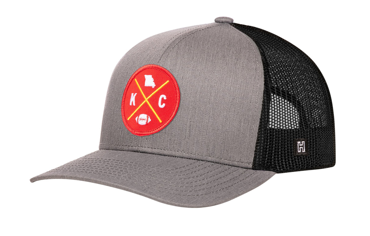 Kansas City Trucker Haka Hat Black KC X Football Snapback