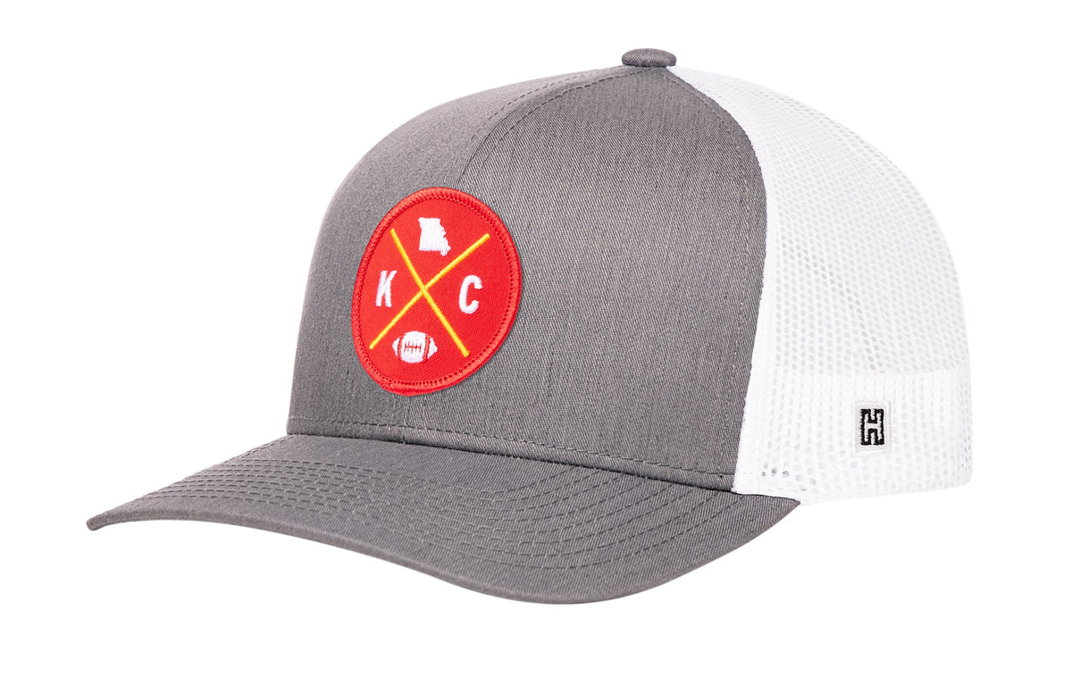 Kansas City Trucker Haka Hat Black KC X Football Snapback