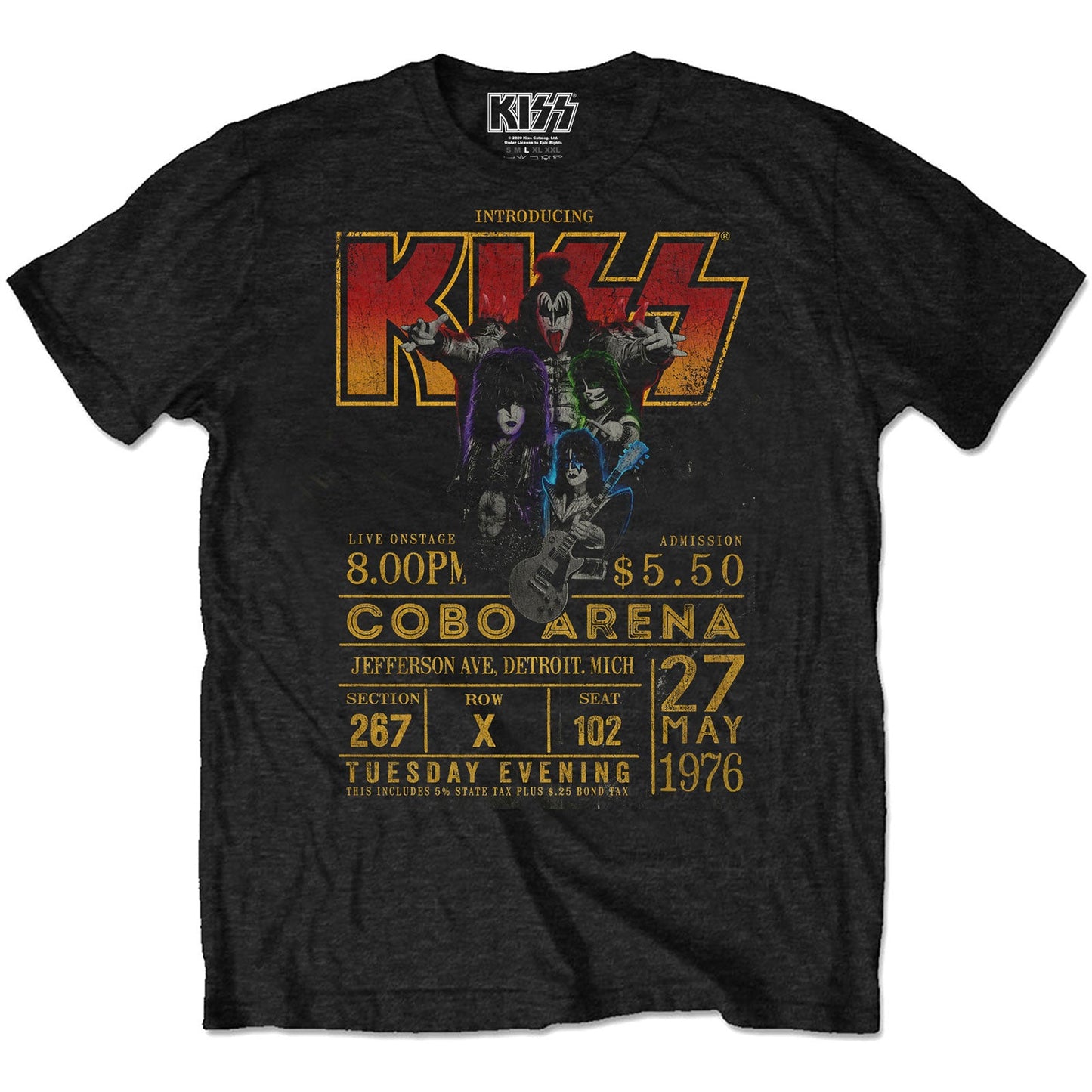 KISS Cobo Arena '76 Mens T Shirt