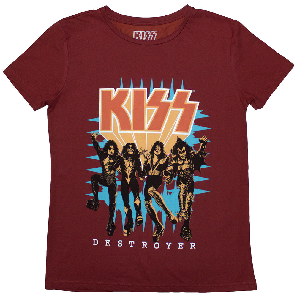 Kiss Destroyer 3D Logo Womens T Shirt