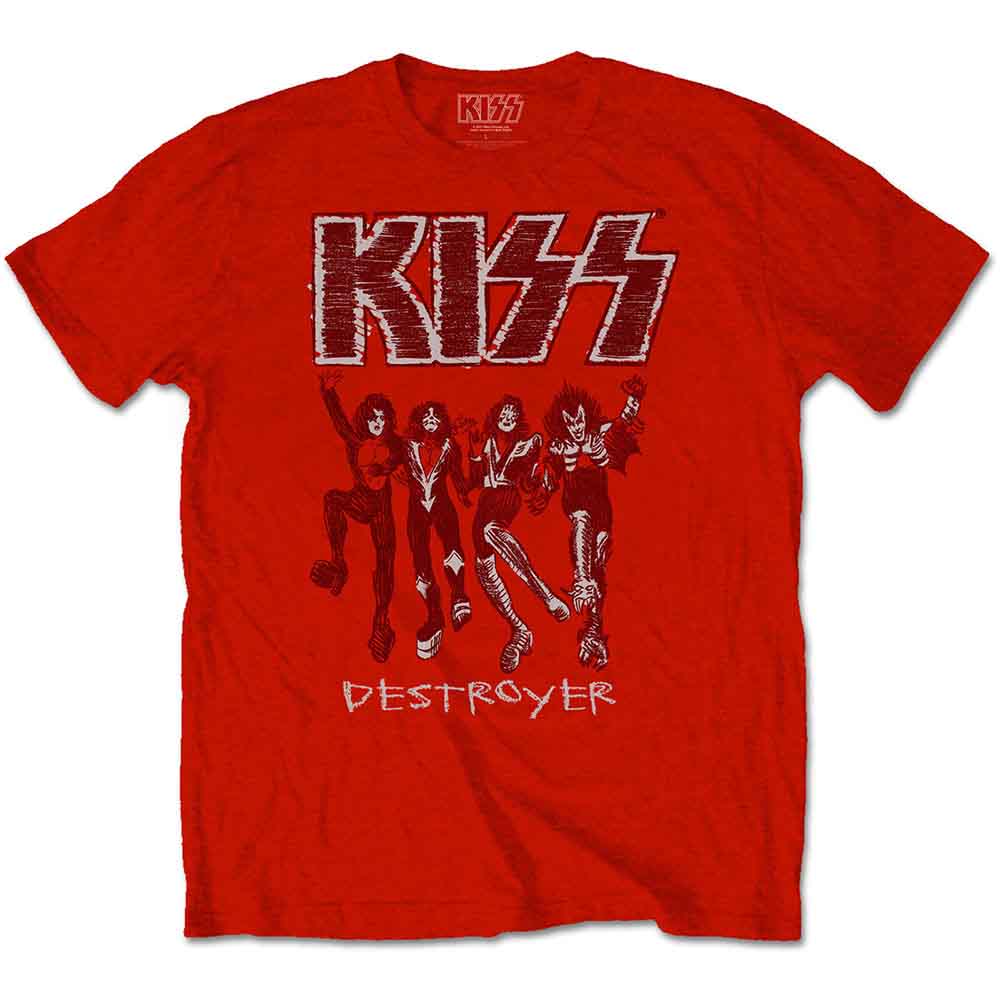 Kiss Destroyer Sketch Mens T Shirt
