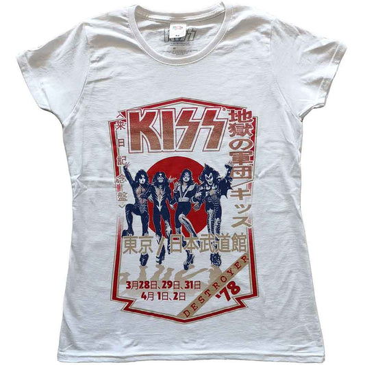 Kiss Destroyer Tour '78 Womens T Shirt