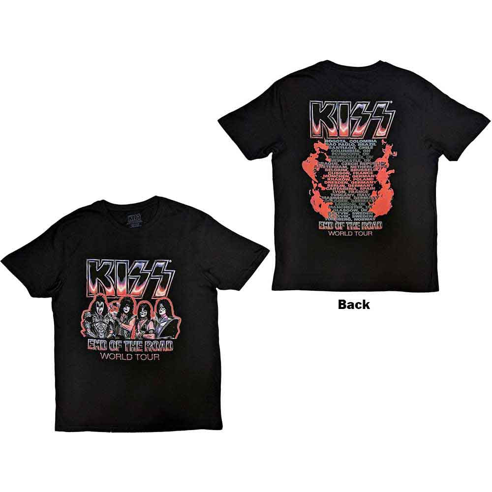 Kiss End Of The Road Tour Red Mens T Shirt