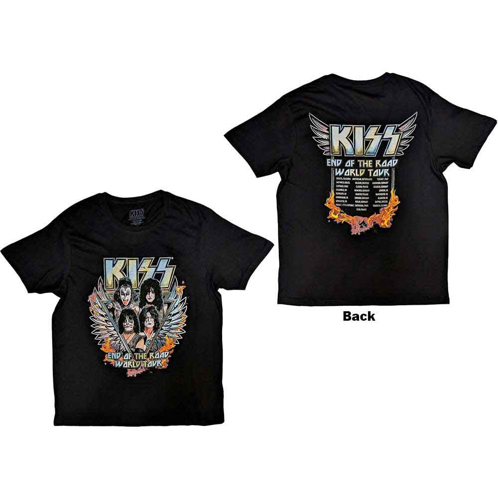 Kiss End Of The Road Wings Mens T Shirt