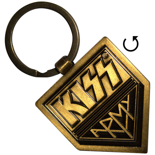 Kiss Gold Army Pennant Keychain