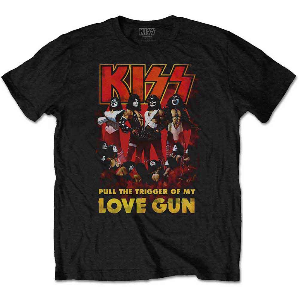 Kiss Love Gun Glow Mens T Shirt