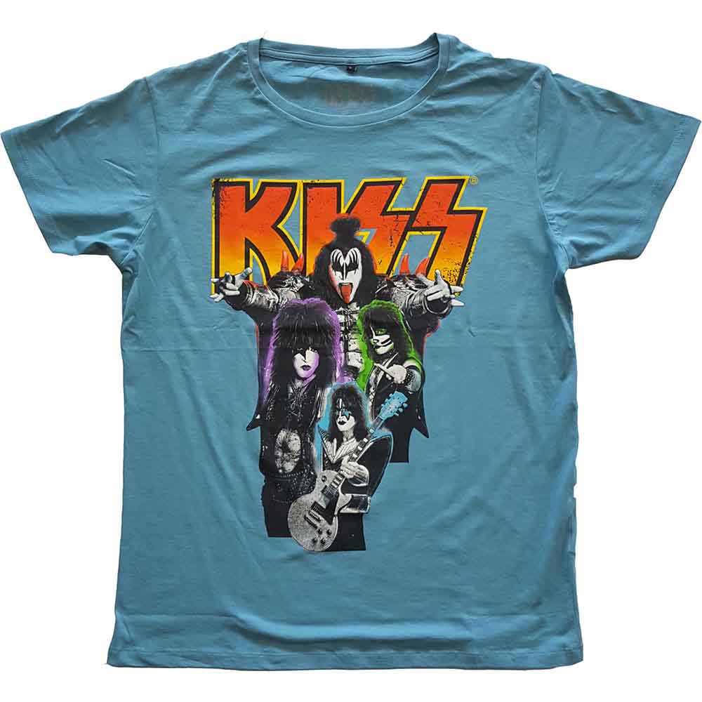 Kiss Neon Band Mens T Shirt