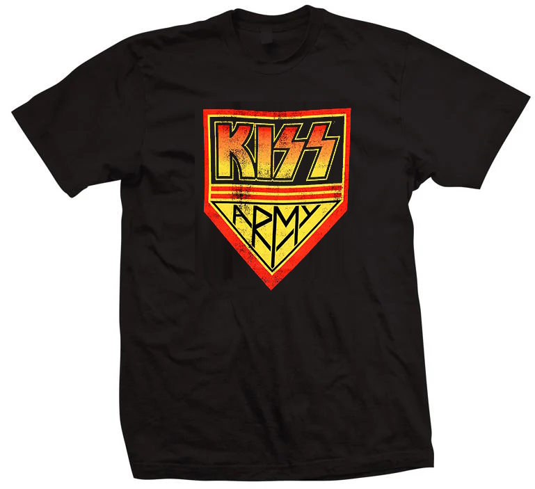 KISS Army KISS Fan Club Tee Mens T Shirt Black