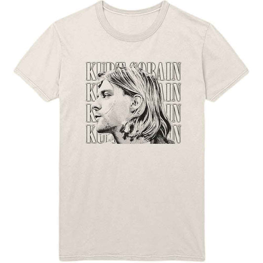 Kurt Cobain Contrast Profile Mens T Shirt