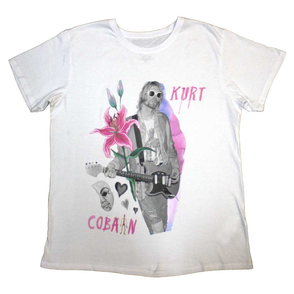 Kurt Cobain Flower Mens T Shirt