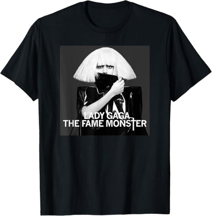 Lady Gaga Adult The Fame Monster Album Tee Mens T Shirt Black