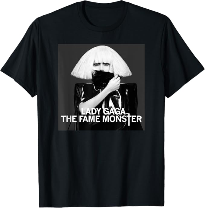 Lady Gaga Adult The Fame Monster Album Tee Mens T Shirt Black