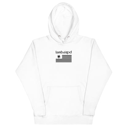 Lamb of God - Black on White HD Embroidered Hoodie