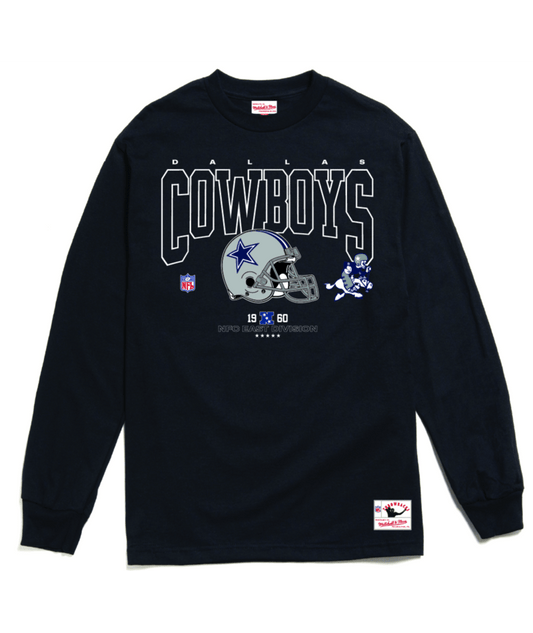 Dallas Cowboys - Mitchell and Ness NFL Division Ls Sweatshirt Black