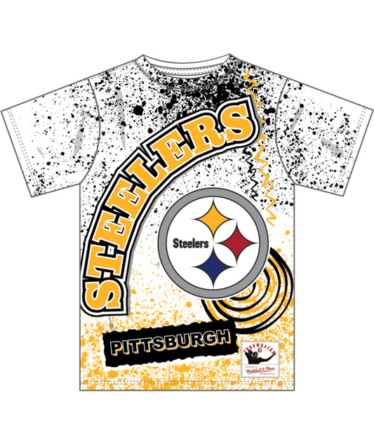 Pittsburgh Steelers - Team Burst Sublimated Short Sleeve Mens T Shirt White