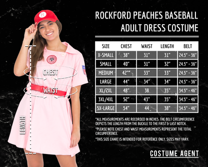 Rockford Peaches AAGPBL Baseball Halloween Costume Dress