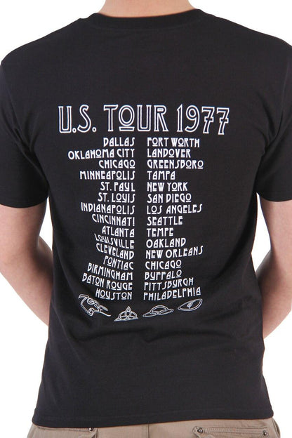 Led Zeppelin 1977 American Tour Black T Shirt